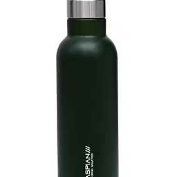 Caspian Green & White Single Stainless Steel Printed Single Wall Vacuum Water Bottle-image-18