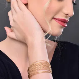 Reenisaa Gold-Plated Kada Bracelet image 2