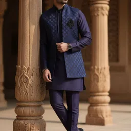KISAH Men Regular Kurta with Trousers-picture-23