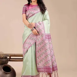 HERE&NOW Floral Silk Blend Saree-picture-13