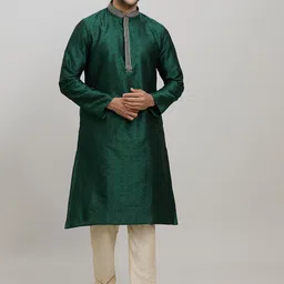 Arihant Rai Sinha Ethnic Motifs Woven Design Thread Work Kurta With Churidar image 5