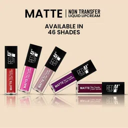 RED 4 Non Transfer Matte Liquid Lipstick - 4 g - Exotic Insense - 207 image 5