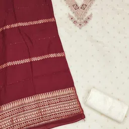 KALINI Women Silk Blend Woven Design Dress Material-picture-25