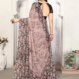 KANOODA Women Ethnic Motifs Printed Pure Georgette Sarees-image-32