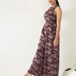 Anouk Women Floral Printed Waist Tie-Ups Basic Jumpsuit image 3