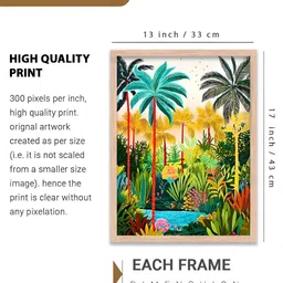 Kotart Brown And Green 2 Piece Wood Abstract Wall Paintings image 2