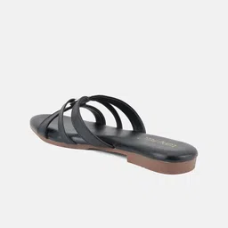 Luxyfeel Women Solid Strappy Design Open Toe Flats image 5