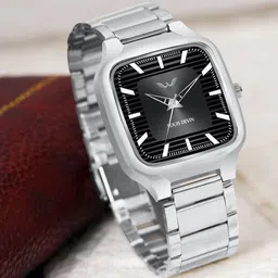 LOUIS DEVIN Men Brass Dial & Stainless Steel Bracelet Style Straps Analogue Watch-image-21