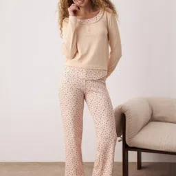 Trendyol Women Round Neck Top & Pyjamas Night suit-image-79
