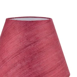 Fabindia Basix Red Frusturical Shaped Cotton Lampshade image 1