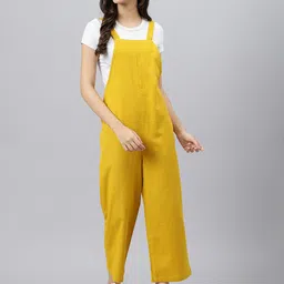 Vibes by Deebaco Yellow & White Culotte Jumpsuit-picture-17
