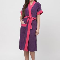 POORAK Women Terry Cotton Bath Robe With Belt-picture-12