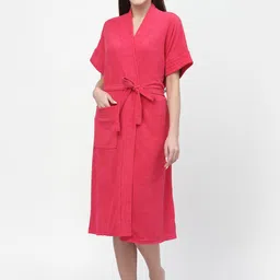 POORAK Women Terry Cotton Bath Robe-image-61