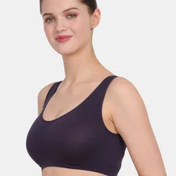 Amour Secret Women Pack Of 2 Navy Blue & Peach Non Padded & Non Wired Seamless Bra-AB044 image 3