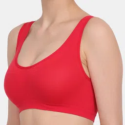 Amour Secret Pack of 2 Red & Nude-Coloured Non Padded Bra image 4