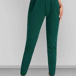 Dream Beauty Fashion Women Slim Fit High-Rise Wrinkle Free Trousers-picture-9