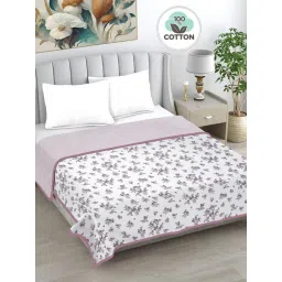 FABINALIV Floral Reversible AC Room 230 GSM Pure Cotton Bed Dohar (King) image 1