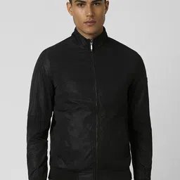 van heusen V Dot Men Mock Collar Abstract Printed Casual Bomber Jacket-picture-10