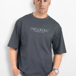 The Roadster Life Co. Printed Drop-Sleeves Pure Cotton Relaxed Fit T-shirt-picture-19
