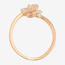 Kushal's Fashion Jewellery 92.5 Sterling Silver Rose Gold-Plated CZ Studded Finger Ring image 4