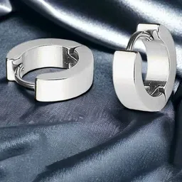 PolluxCraft Silver-Plated Korean Contemporary Hoop Earrings-picture-16