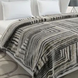 Monte Carlo Grey Heavy Winter 110 GSM Double Bed Blanket-image-38