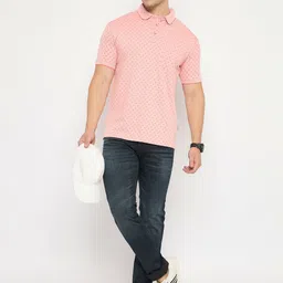 Duke Men Printed Polo Collar Pockets T-shirt image 2