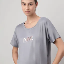 MKH Women Typography Printed Dri-FIT T-shirt image 3