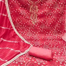 MANVAA Embellished Unstitched Dress Material image 3