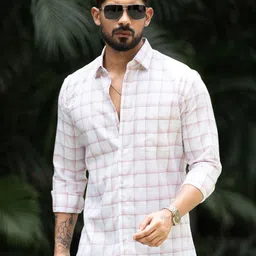 Urban Scissors Men Comfort Checked Casual Shirt-image-21