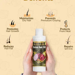 DEEMARK Onion Hair Oil For Hair Fall Control & Growth - 100 ml image 4