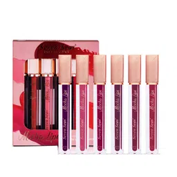 Seven Seas Set Of 6 Mocha Lips Matte Liquid Lipstick- 4 ml Each- Shade- Set C-image-0