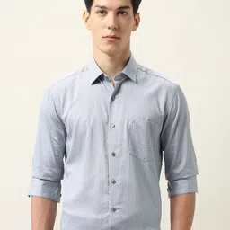 Arrow Men Manhattan Slim Fit Floral Printed Spread Collar Pure Cotton Formal Shirt-picture-21