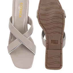 CORSICA Women Grey Solid Open Toe Casual Flats image 4