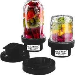 goldwinner Bullet Jar for Mixer Grinder Set of 2 Jar(530 ML, 350 ML)with gym sipper capN112 Mixer Juicer Jar-picture-25