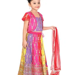 Pragya Exclusive Girls Embellished Thread Work Ready to Wear Lehenga & image 2