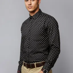 Van Heusen Slim Fit Polka Dot Printed Formal Shirt-picture-52