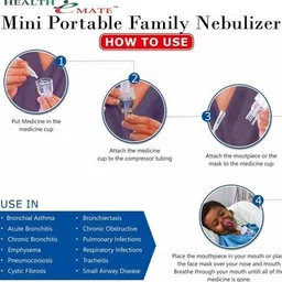 HealthEmate Mini Portable Family Nebulizer image 4