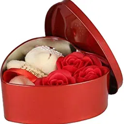 kreiz Heart Shape Gift Box with Teddy & Rose - 10 cm image 3