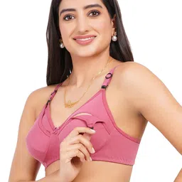 Liigne Women Pack of 6 Full Coverage Non Padded Cotton Maternity Bra image 3