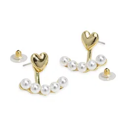 DressBerry Heart Shaped Studs Earrings image 3