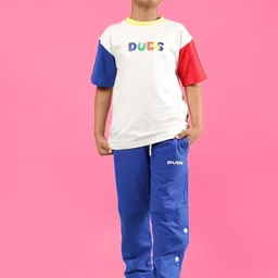 WEARDUDS Kids Pure Cotton Printed T-shirt And Trousers-image-7