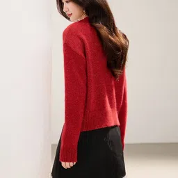 JC Collection Women Pullover with Applique Detail image 4