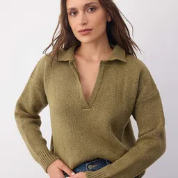 Trendyol Women Shirt Collar Long Sleeves Pullover-picture-15