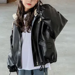 FOREVER FRIDAY Girls Solid Biker Jacket-picture-12