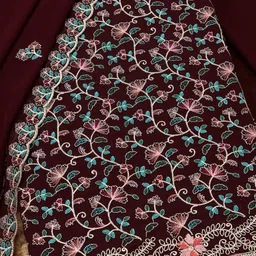 Soch Floral Embroidered Thread Work Georgette Unstitched Dress Material image 4