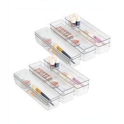 RUBOXA Transparent 12 Pieces Acrylic Drawer Organisers-picture-2