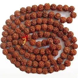 Divine souvenirs Unisex Rudraksha Beaded Statement Chain image 1
