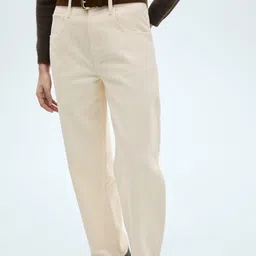 MANGO Women High-Rise Corduroy Balloon Trousers-image-2