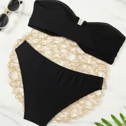 BAESD Strapless Neck Swim Bikini Set image 3